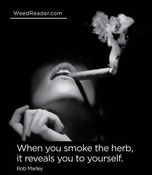When you smoke the herb it reveals you to yourself