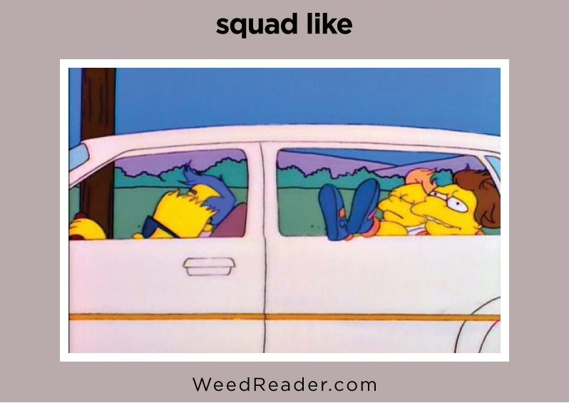 On a blunt cruise with the squad like
