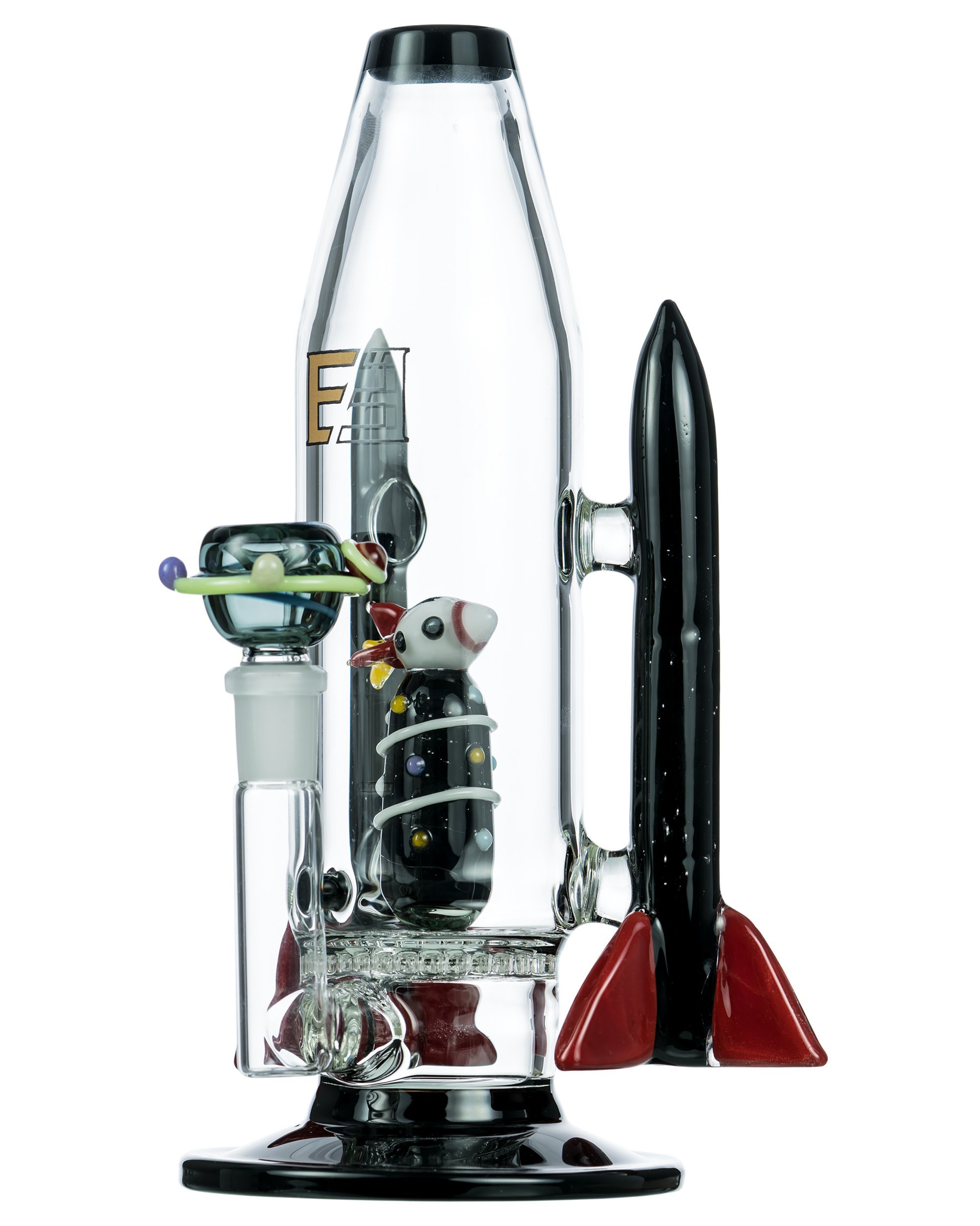 EG 1338 14 07 Empire Glassworks Rocket Ship Bong