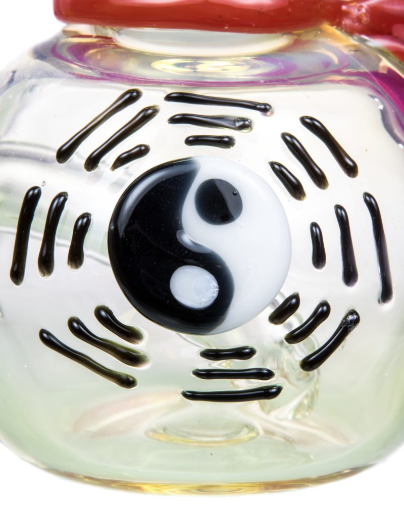 closeup of ying yang symbol design