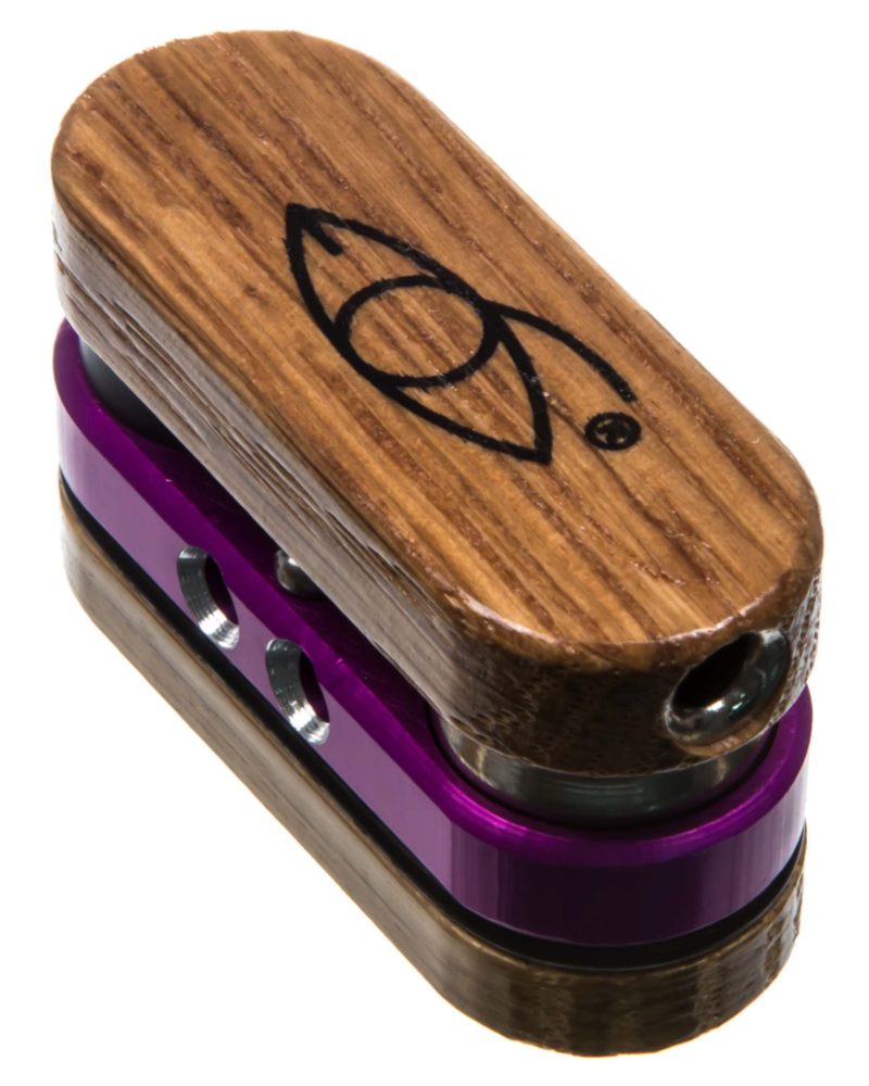 purple colored hand pipe for traveling, made by "Monkey Pipe"