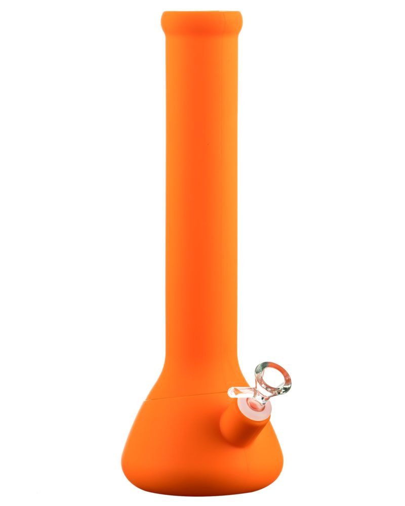 Orange Silicone Beaker Bong