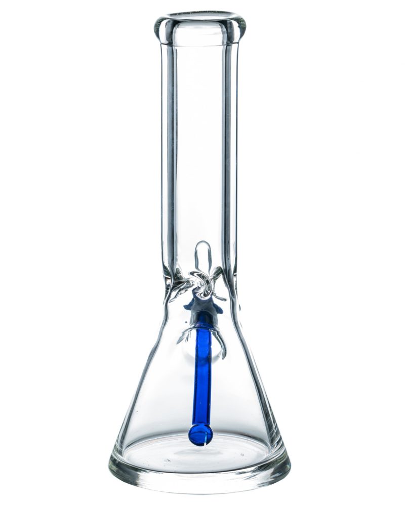 Beaker Bong with Colored Downstem