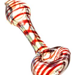 Red Full Spiral Fumed Mini Spoon Pipe