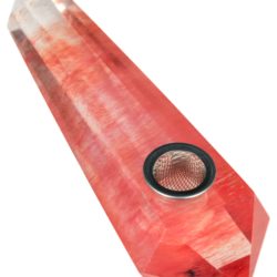 Red Melted Quartz Stone Pipe