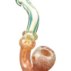 Standing Colored Glass Sherlock Pipe in Pink