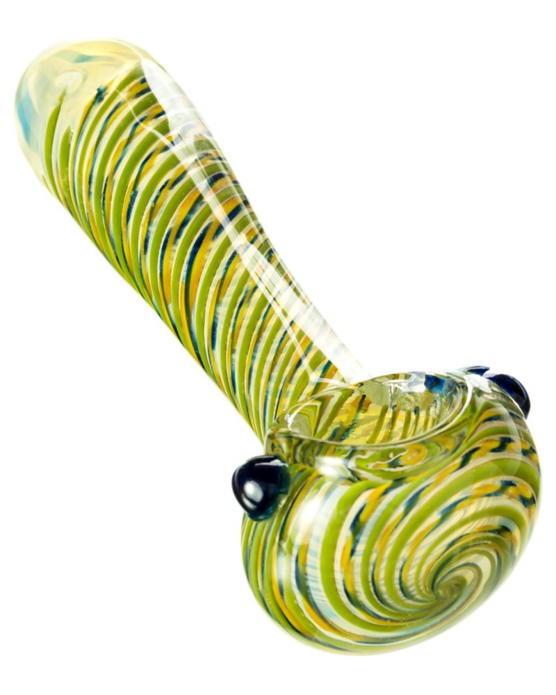 dankstop tight spiral spoon pipe w fumed glass green 1