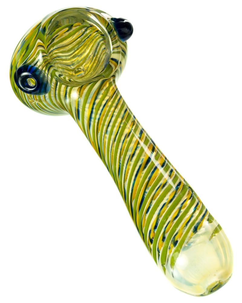 dankstop tight spiral spoon pipe w fumed glass green 2