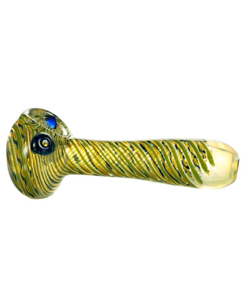 dankstop tight spiral spoon pipe w fumed glass green 3