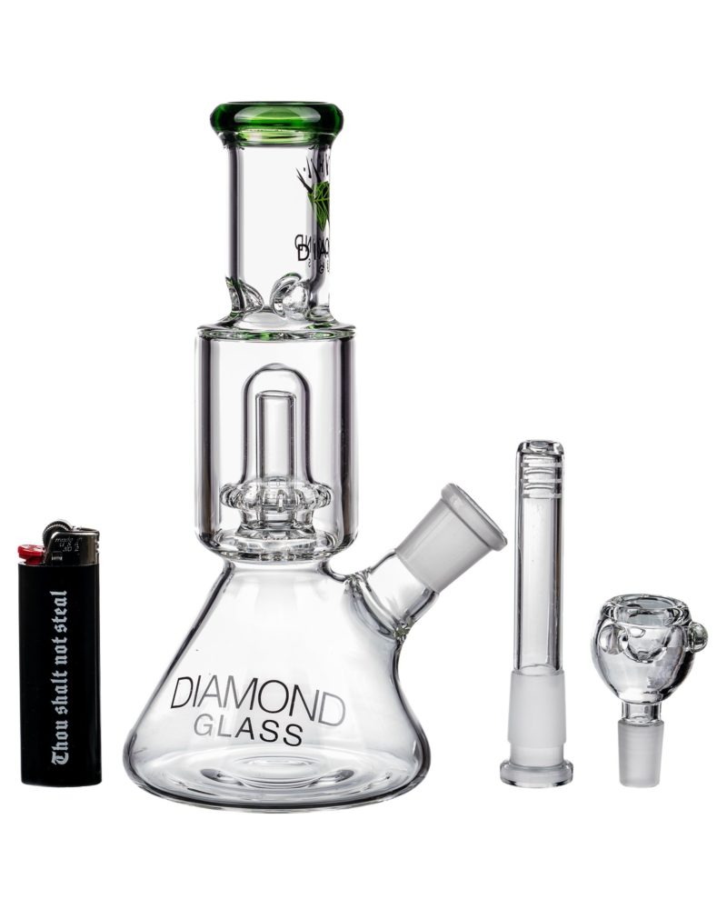 Diamond Glass Short Neck UFO Beaker Bong