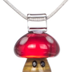 Empire Glassworks - Mario Themed Mushroom Pendant