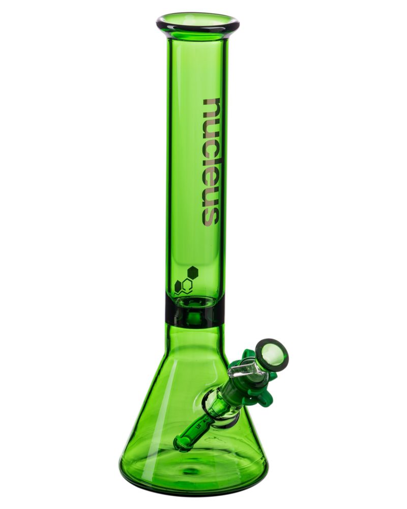 13" Full Color Beaker Bong in Green