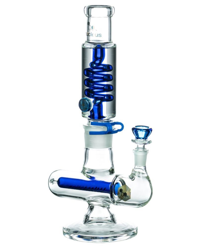 Glycerin Coil w/ Colored Inline Perc Bong - Purchase Here