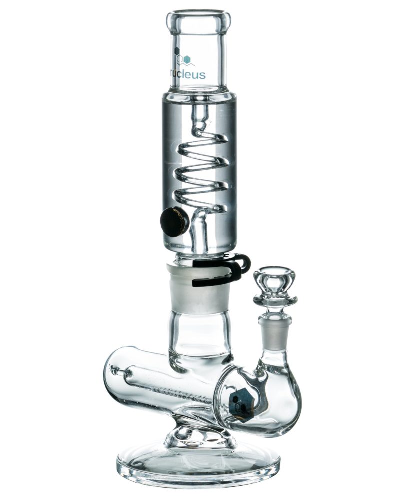 Clear Glycerin Coil w/ Colored Inline Perc Bong