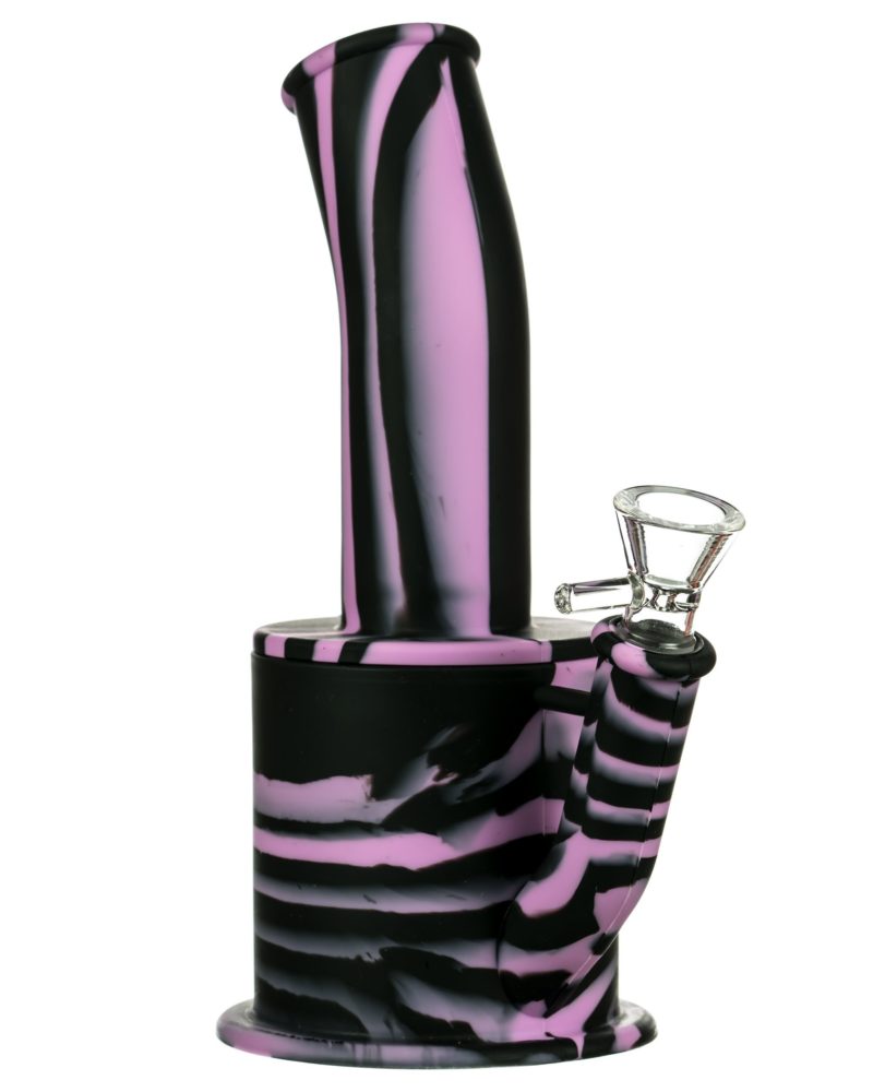 Purple and Black Silicone Bong