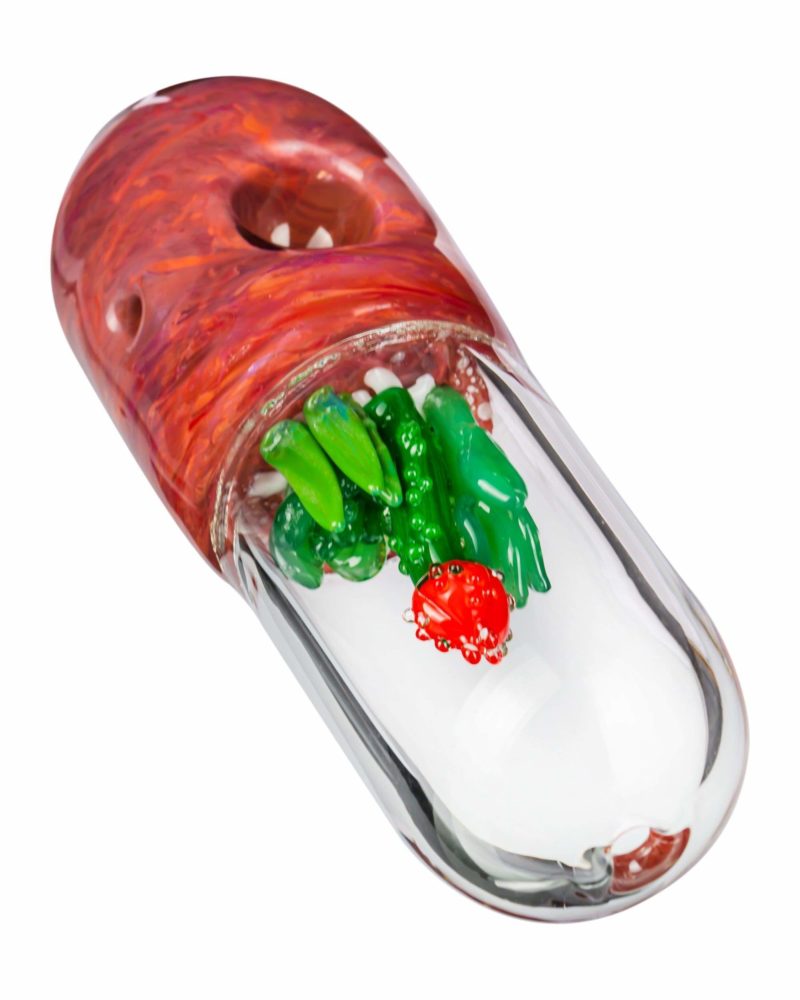 empire glassworks red succulent hand pipe hand pipe eg 2218 13340536701002