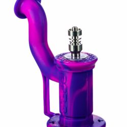 Silicone Bubbler Rig in Purple Gusher