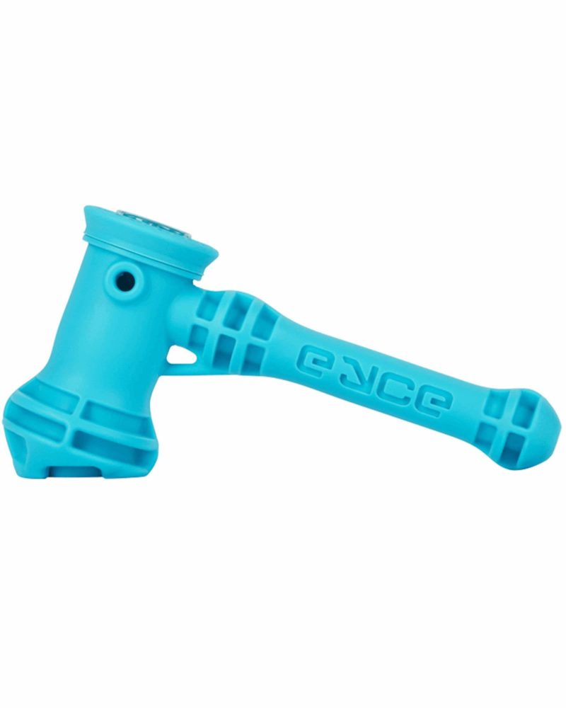 eyce silicone hammer style bubbler blue raz hand pipe ey shb ra 13351798767690