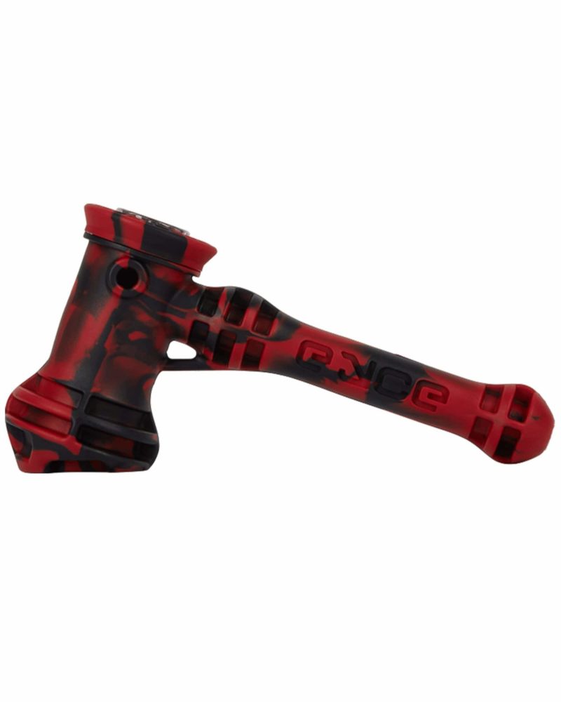 eyce silicone hammer style bubbler red devil hand pipe ey shb r 13351798833226